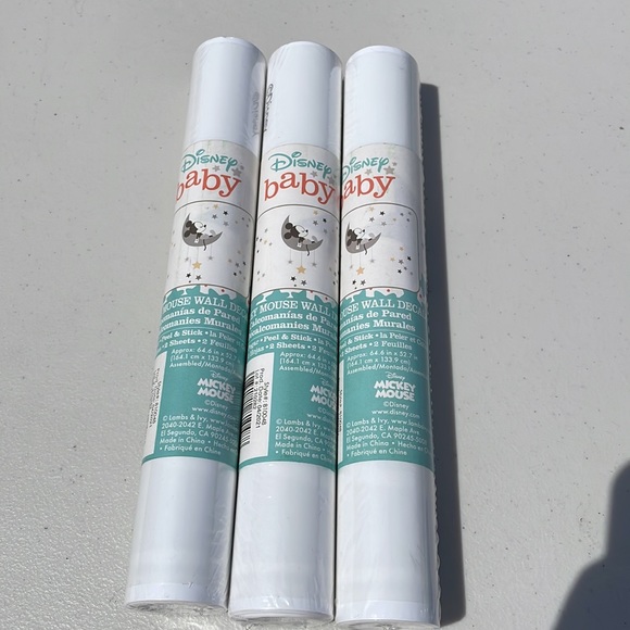 Disney Baby Mickey Mouse Gray/Yellow Celestial Wall Decals bundle of 3. - Picture 5 of 7